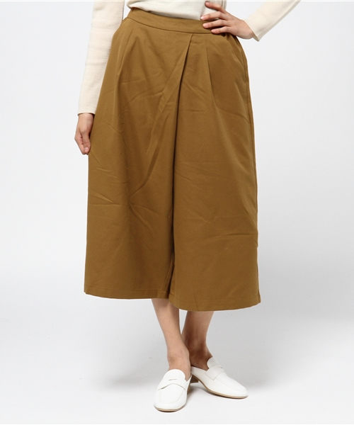 E hyphen world gallery（イーハイフンワールドギャラリー）の「・起毛ツイルラップワイドパンツ（その他パンツ・レディース・ネイビー/キャメル/モスグリーン・FREE）」の3枚目の写真