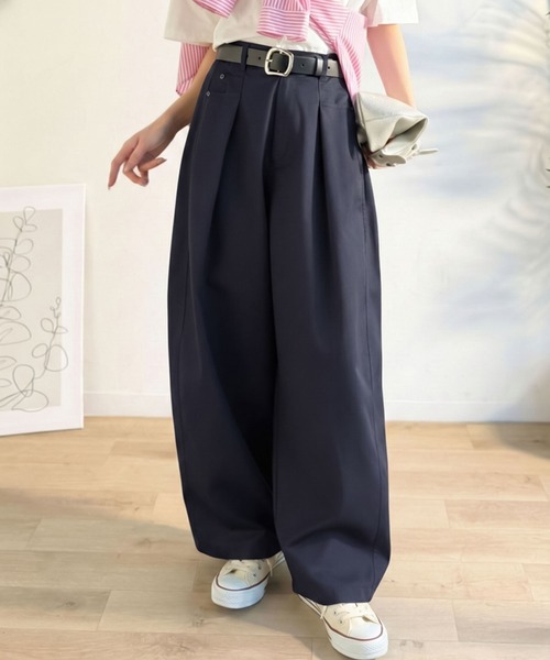 Java(ジャバ)の「《JaVaジャバコラボ》 トレンド感たっぷりの最旬シルエット。タックバレルレッグパンツ(その他パンツ・レディース・ネイビー/ブラック/アイボリー・LARGE/MEDIUM/SMALL/X-LARGE)」の13枚目の写真