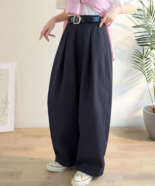 Java(ジャバ)の「《JaVaジャバコラボ》 トレンド感たっぷりの最旬シルエット。タックバレルレッグパンツ(その他パンツ・レディース・ネイビー/ブラック/アイボリー・LARGE/MEDIUM/SMALL/X-LARGE)」の14枚目の写真