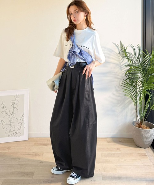 Java(ジャバ)の「《JaVaジャバコラボ》 トレンド感たっぷりの最旬シルエット。タックバレルレッグパンツ(その他パンツ・レディース・ネイビー/ブラック/アイボリー・LARGE/MEDIUM/SMALL/X-LARGE)」の13枚目の写真