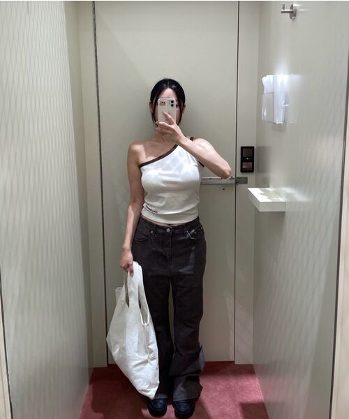 Rest&Recreation(レストアンドレクリエーション)の「WIDE FLARE JEANS - BROWN(デニムパンツ・レディース・その他・SMALL/MEDIUM)」の6枚目の写真