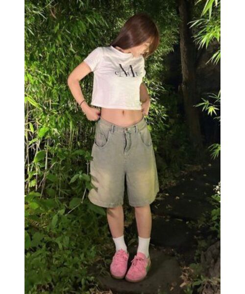 MUCENT（ムセント）の「メインシンボルシグネチャーロゴ半袖Tシャツ（4カラー）（Tシャツ/カットソー・レディース・ホワイト/ブラック/ライトピンク/レッド・SHORT/L/M/XL）」の11枚目の写真