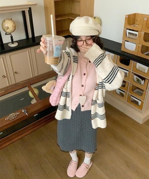 gossip!ロサンゼルス(ゴシップロサンゼルス)の「Y2Kガーリーレトロドット×レースAラインスカート/ミディ丈(スカート・レディース・グレー・L/M/S)」の5枚目の写真