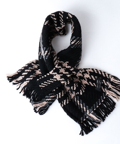 John branigan(ジョンブラニガン)の「【John Branigan/ジョン・ブラニガン】別注ニットクロスマフラー24(マフラー・メンズ・ブルー系その他6/ブルー系その他/ベージュ系その他/ホワイト系その他4/ブラック系その他/ブラウン系その他/ホワイト系その他2・FREE)」の4枚目の写真