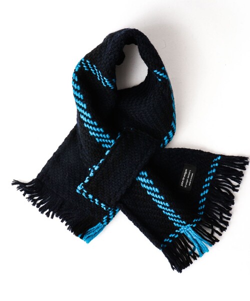 John branigan(ジョンブラニガン)の「【John Branigan/ジョン・ブラニガン】別注ニットクロスマフラー24(マフラー・メンズ・ブルー系その他6/ブルー系その他/ベージュ系その他/ホワイト系その他4/ブラック系その他/ブラウン系その他/ホワイト系その他2・FREE)」の6枚目の写真