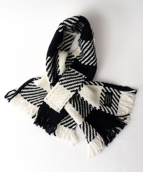 John branigan(ジョンブラニガン)の「【John Branigan/ジョン・ブラニガン】別注ニットクロスマフラー24(マフラー・メンズ・ブルー系その他6/ブルー系その他/ベージュ系その他/ホワイト系その他4/ブラック系その他/ブラウン系その他/ホワイト系その他2・FREE)」の3枚目の写真