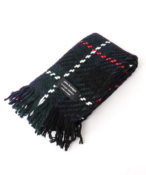 John branigan(ジョンブラニガン)の「【John Branigan/ジョン・ブラニガン】別注ニットクロスマフラー24(マフラー・メンズ・ブルー系その他6/ブルー系その他/ベージュ系その他/ホワイト系その他4/ブラック系その他/ブラウン系その他/ホワイト系その他2・FREE)」の8枚目の写真