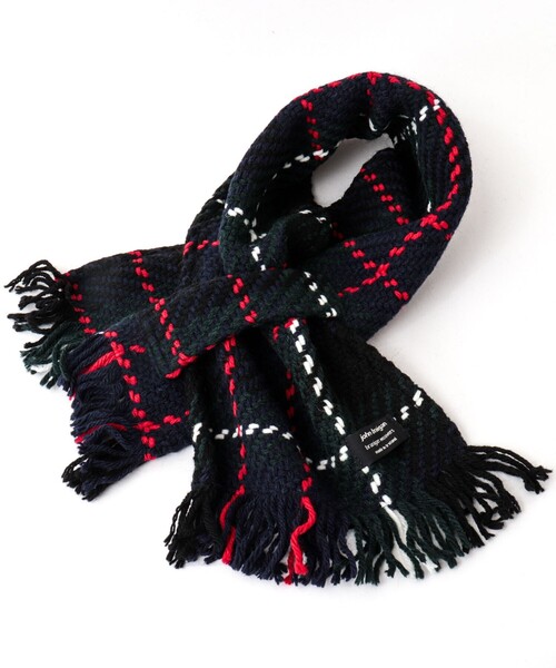 John branigan(ジョンブラニガン)の「【John Branigan/ジョン・ブラニガン】別注ニットクロスマフラー24(マフラー・メンズ・ブルー系その他6/ブルー系その他/ベージュ系その他/ホワイト系その他4/ブラック系その他/ブラウン系その他/ホワイト系その他2・FREE)」の15枚目の写真