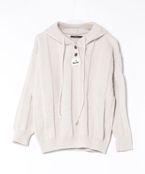 Ritzy(リッツィー)の「フード付き ニットセーター(ニット/セーター・レディース・グレイッシュベージュ/ベージュ/ブラウン・FREE)」の10枚目の写真