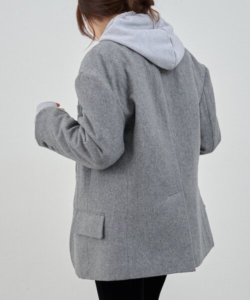 SHENERY（シーナリー）の「ウールBIGテーラードジャコット（その他アウター・レディース・ブラック/グレー・36/38）」の8枚目の写真