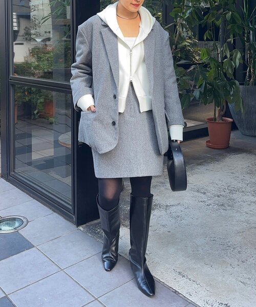 SHENERY（シーナリー）の「ウールBIGテーラードジャコット（その他アウター・レディース・ブラック/グレー・36/38）」の10枚目の写真