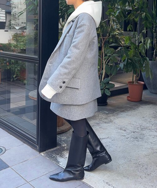 SHENERY（シーナリー）の「ウールBIGテーラードジャコット（その他アウター・レディース・ブラック/グレー・36/38）」の11枚目の写真