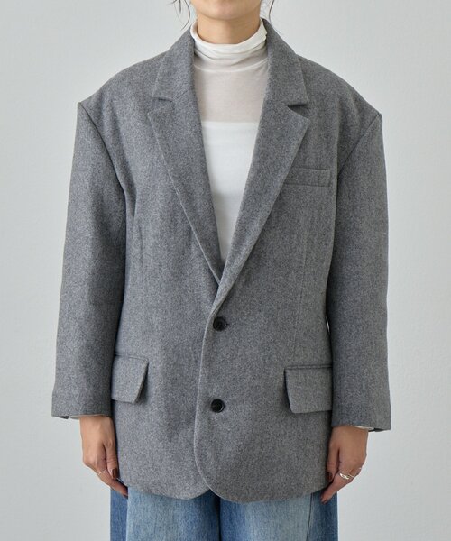 SHENERY（シーナリー）の「ウールBIGテーラードジャコット（その他アウター・レディース・ブラック/グレー・36/38）」の16枚目の写真