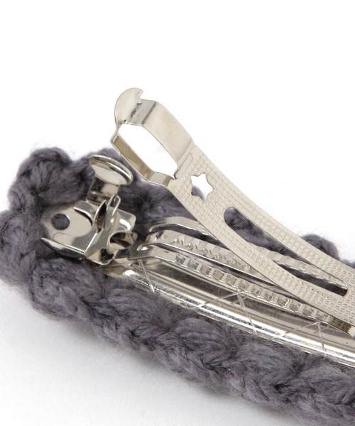 niko and...（ニコアンド）の「ニットバレッタ（バレッタ/ヘアクリップ・レディース・イエロー/ブルー/グレー/アイボリー・0）」の6枚目の写真