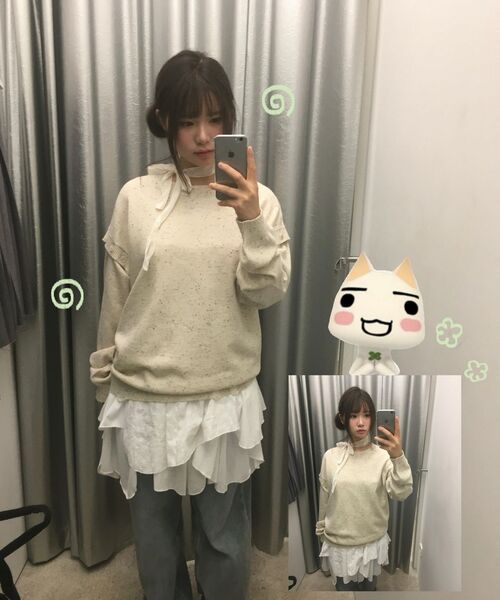 MILLO WOMEN（ミロウーマン）の「ボタンデミージニットトップ [エクリュ]（ニット/セーター・レディース・その他・ONE SIZE）」の10枚目の写真