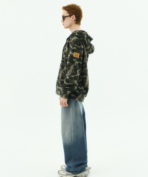 MUCENT(ムセント)の「【UNISEX】MUCENT/CAMO フリースフードジャケット(ブルゾン・レディース・カーキ・FREE)」の3枚目の写真