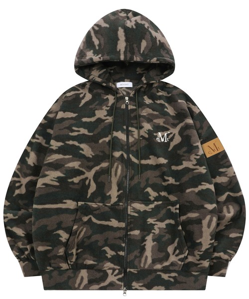 MUCENT(ムセント)の「【UNISEX】MUCENT/CAMO フリースフードジャケット(ブルゾン・レディース・カーキ・FREE)」の5枚目の写真