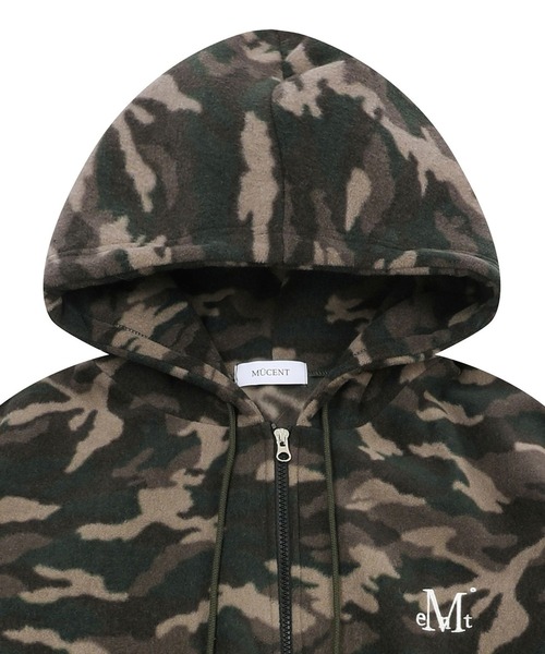 MUCENT(ムセント)の「【UNISEX】MUCENT/CAMO フリースフードジャケット(ブルゾン・レディース・カーキ・FREE)」の7枚目の写真