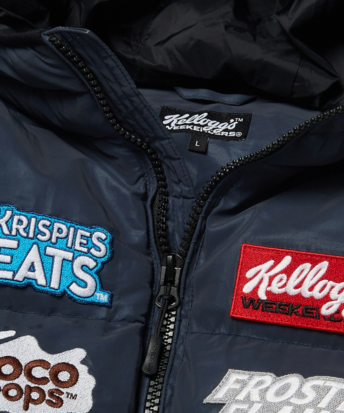 WKNDRS(ウィーキャンドース)の「KELLOGGS SPONSOR PUFFER JK (NAVY)(ダウンジャケット/コート・レディース・その他・X-LARGE/LARGE/MEDIUM)」の3枚目の写真