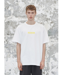 アパレルボックスロゴTシャツ(ホワイト/ライムライト)