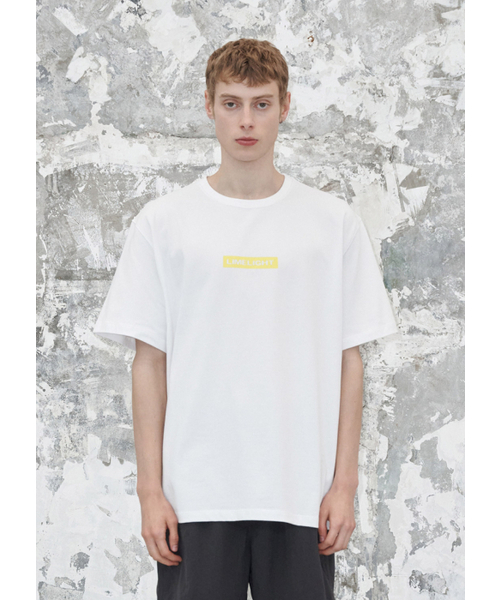 LIMELIGHT APPAREL(ライムライトアパレル)の「アパレルボックスロゴTシャツ(ホワイト/ライムライト)(Tシャツ/カットソー・メンズ・その他・SMALL/MEDIUM/LARGE/X-LARGE)」の1枚目の写真