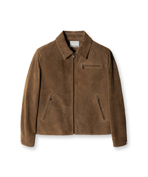 CONNECT KINLOCH（コネクトキンロック）の「[リアルレザー] スエードレーサー ジップアップジャケット [ブラウン]（ライダースジャケット）」