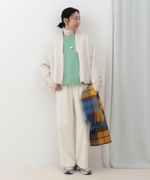 MICO COULIER（ミコクリエ）の「ニットドッキングブルゾン（ブルゾン・レディース・キナリ/チャコールグレー・38）」の5枚目の写真