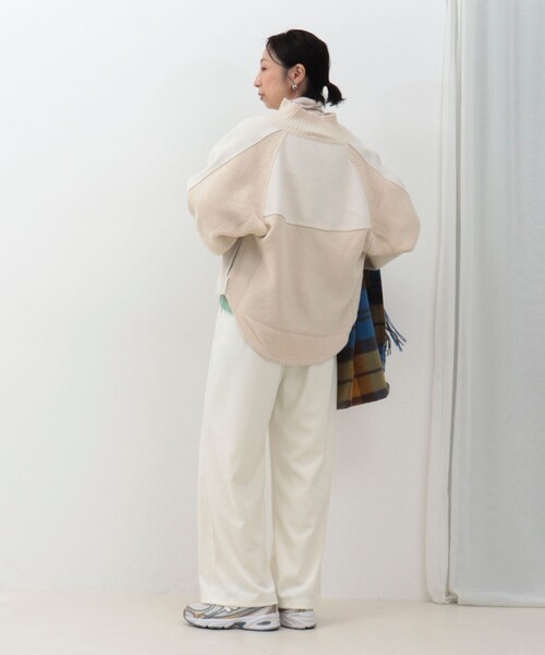 MICO COULIER（ミコクリエ）の「ニットドッキングブルゾン（ブルゾン・レディース・キナリ/チャコールグレー・38）」の9枚目の写真