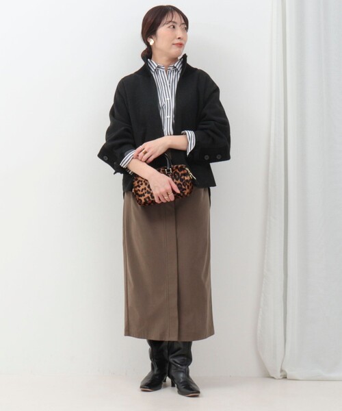 MICO COULIER（ミコクリエ）の「ニットドッキングブルゾン（ブルゾン・レディース・キナリ/チャコールグレー・38）」の13枚目の写真