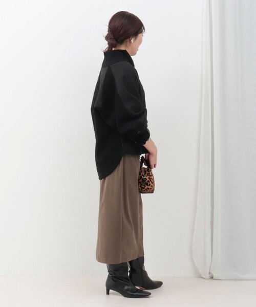 MICO COULIER（ミコクリエ）の「ニットドッキングブルゾン（ブルゾン・レディース・キナリ/チャコールグレー・38）」の15枚目の写真