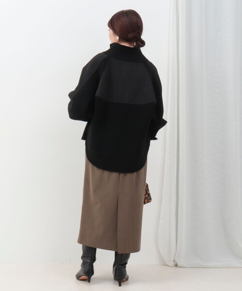 MICO COULIER（ミコクリエ）の「ニットドッキングブルゾン（ブルゾン・レディース・キナリ/チャコールグレー・38）」の16枚目の写真