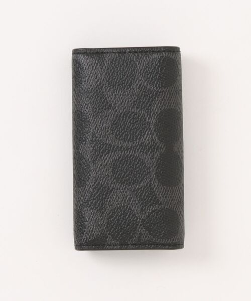 COACH（コーチ）の「6 リング キー ケース・シグネチャー キャンバス（キーケース/キーアクセサリー・メンズ・ブラック系その他・ONE）」の4枚目の写真