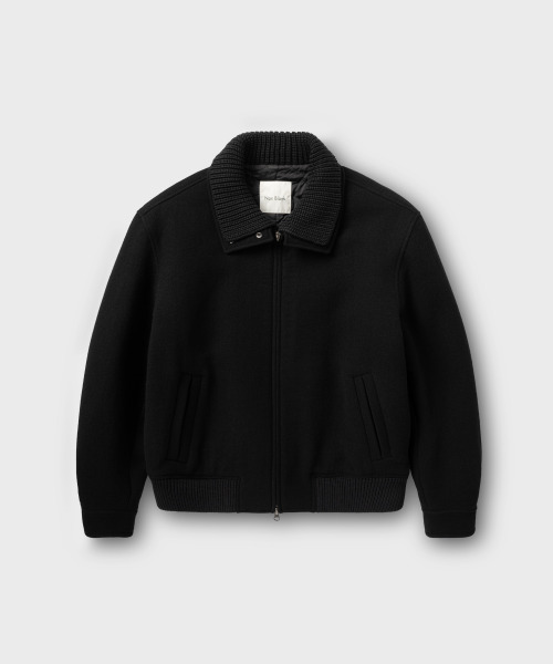 NONBLANK(ノンブランク)の「ニットカラーウールブレンドショートジャケット_BLACK(その他アウター・メンズ・ブラック・X-LARGE/MEDIUM/LARGE)」の1枚目の写真