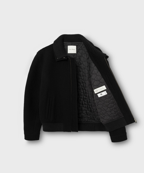 NONBLANK(ノンブランク)の「ニットカラーウールブレンドショートジャケット_BLACK(その他アウター・メンズ・ブラック・X-LARGE/MEDIUM/LARGE)」の2枚目の写真