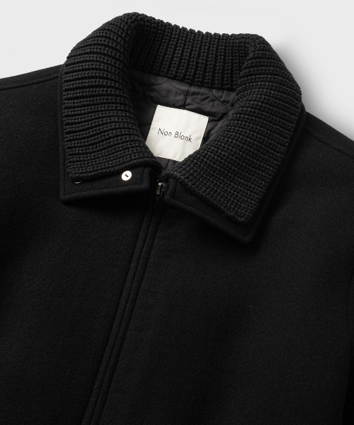 NONBLANK(ノンブランク)の「ニットカラーウールブレンドショートジャケット_BLACK(その他アウター・メンズ・ブラック・X-LARGE/MEDIUM/LARGE)」の4枚目の写真