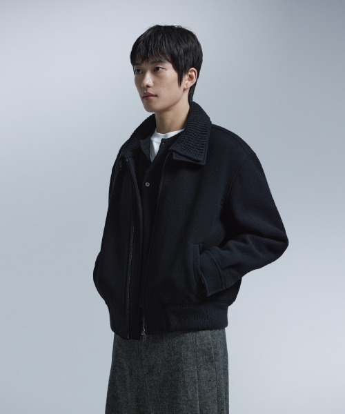 NONBLANK(ノンブランク)の「ニットカラーウールブレンドショートジャケット_BLACK(その他アウター・メンズ・ブラック・X-LARGE/MEDIUM/LARGE)」の17枚目の写真