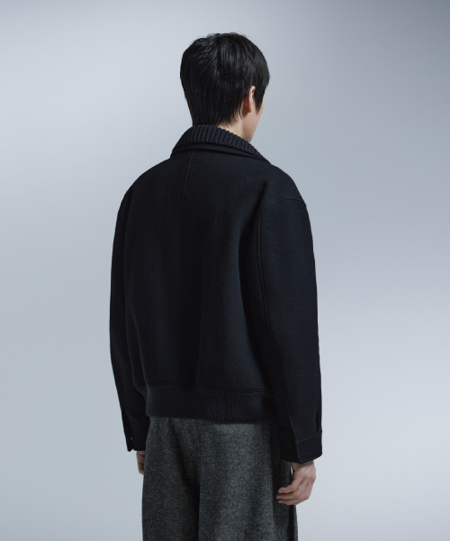 NONBLANK(ノンブランク)の「ニットカラーウールブレンドショートジャケット_BLACK(その他アウター・メンズ・ブラック・X-LARGE/MEDIUM/LARGE)」の19枚目の写真