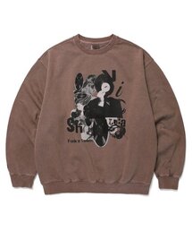 COLLAGE PIGMENT SWEATSHIRT BROWN(CV2DSUM462A)