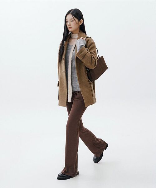 WHOLE PAPER（ホールペーパー）の「デミジルーズニットトップ（グレー）（ニット/セーター・レディース・ライトグレー・ONE）」の10枚目の写真