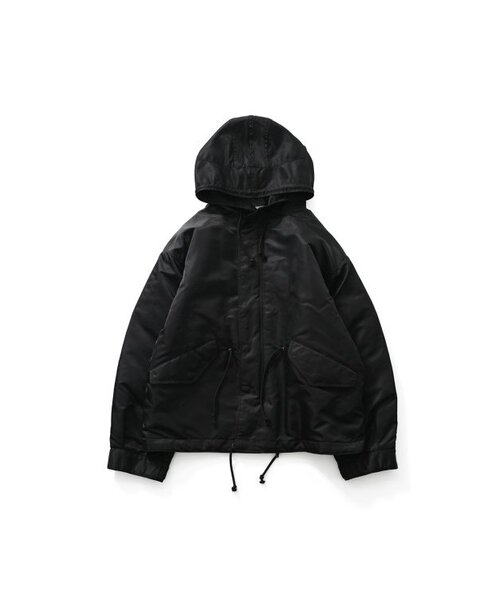 Atomic Nylon Hoodie Parka Black