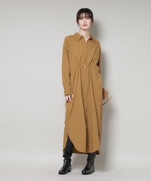 NANO universe | ナイロンタッサードロストシャツワンピース(シャツワンピース)
