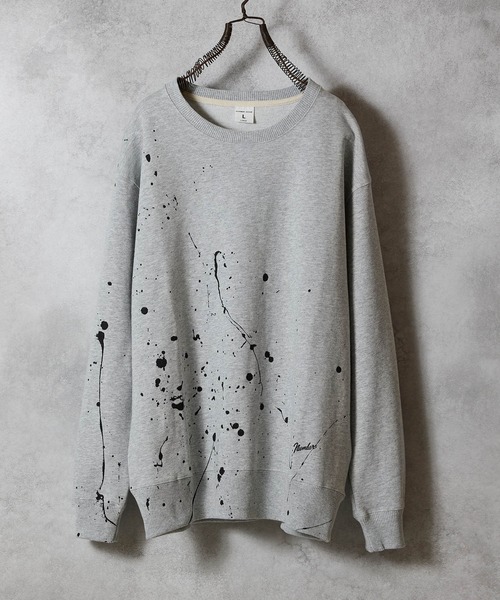 NUMBER (N)INE（ナンバーナイン）の「HAND PAINTED FIRM COTTON L/S SWEATSHIRT / ハンドペイント ファーム コットン クルーネック スウェット（スウェット・メンズ・ブラック/グレー/グレー系その他3/グレー系その他2/ブラック系その他2・XL/L/M）」の5枚目の写真