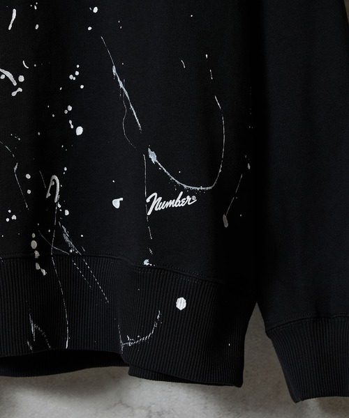 NUMBER (N)INE（ナンバーナイン）の「HAND PAINTED FIRM COTTON L/S SWEATSHIRT / ハンドペイント ファーム コットン クルーネック スウェット（スウェット・メンズ・ブラック/グレー/グレー系その他3/グレー系その他2/ブラック系その他2・XL/L/M）」の14枚目の写真