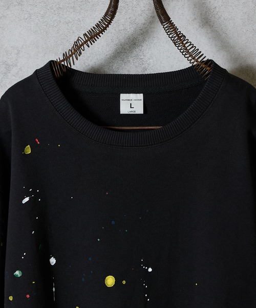 NUMBER (N)INE（ナンバーナイン）の「HAND PAINTED FIRM COTTON L/S SWEATSHIRT / ハンドペイント ファーム コットン クルーネック スウェット（スウェット・メンズ・ブラック/グレー/グレー系その他3/グレー系その他2/ブラック系その他2・XL/L/M）」の7枚目の写真