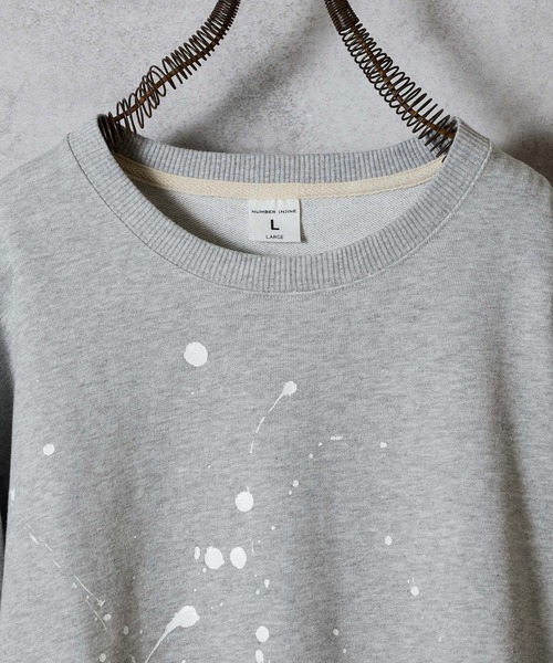 HAND PAINTED FIRM COTTON L/S SWEATSHIRT / ハンドペイント ファーム