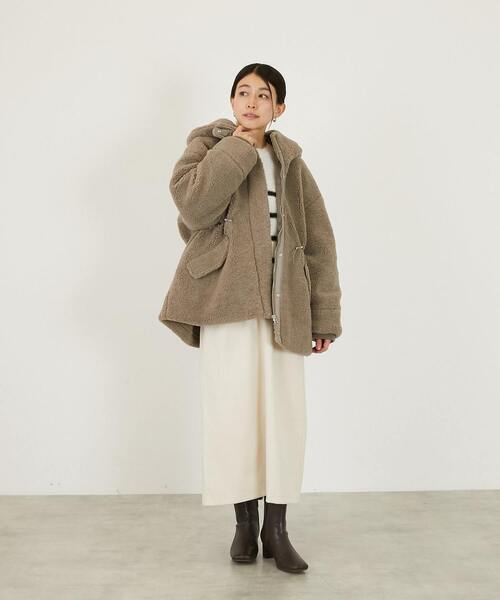 MELROSE claire(メルローズ クレール)の「【ボアドロストモッズコート】(モッズコート・レディース・ブラウン/モカ/ライトベージュ・FREE)」の20枚目の写真