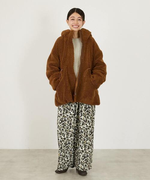 MELROSE claire(メルローズ クレール)の「【ボアドロストモッズコート】(モッズコート・レディース・ブラウン/モカ/ライトベージュ・FREE)」の11枚目の写真
