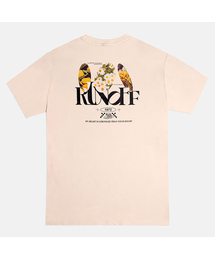 CORALIAN（コラリアン）の「フラワーアートワーク綿Tシャツベージュ（Tシャツ/カットソー）」