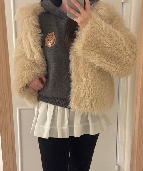 DEARMYDEER(ディアマイディア)の「Wappen Knit Hoodie (Gray)(ニット/セーター・レディース・その他・FREE)」の8枚目の写真