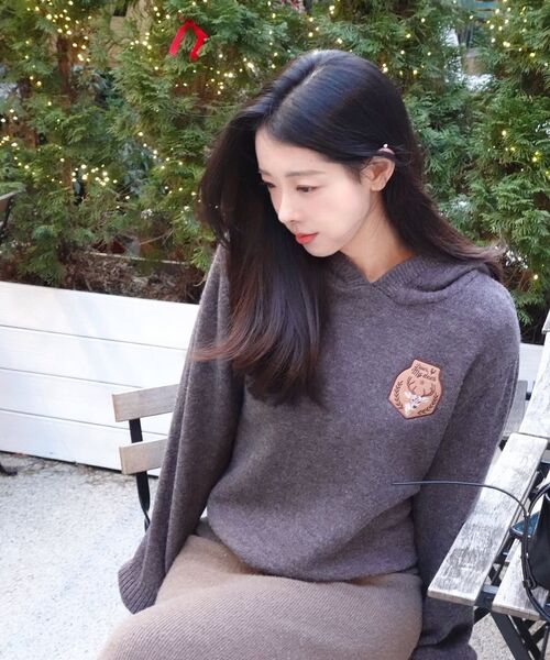 DEARMYDEER(ディアマイディア)の「Wappen Knit Hoodie (Gray)(ニット/セーター・レディース・その他・FREE)」の9枚目の写真